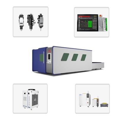 Máquina de corte por láser de chapa metálica industrial de doble mesa modelo 6000w con configuración de 4 ejes y servomotor Yaskawa