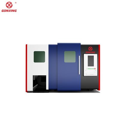 Máquina de corte por láser de lámina y tubo de metal industrial de doble mesa de 3000w con guía HIWIN