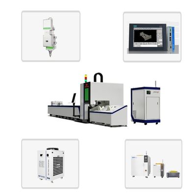 Max/RAYCUS/IPG Fuente láser 2000mm*6000mm Máquina de corte por láser de tubos redondos rotativos de metal de fibra ±0,02mm Precisión de repetición