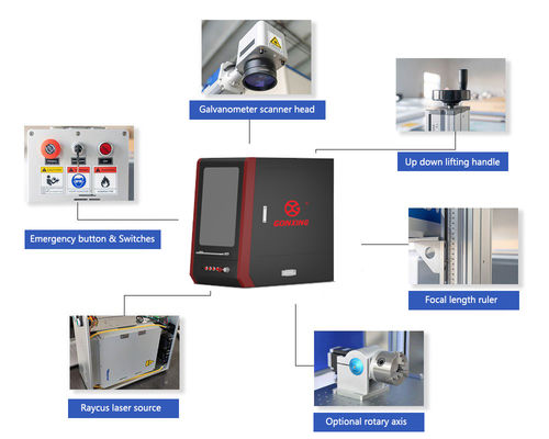 Max fuente láser 3D tipo cerrado de marcaje CNC máquina de corte de grabado para metales de oro plata en 110 * 110mm área de marcado