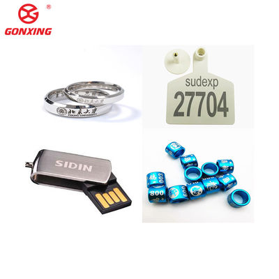 Software de control EZCAD 30W 50W Máquina de grabado de marcado por láser de fibra cerrada para grabado portátil en collar