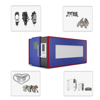 Raycus 3KW cubierta de seguridad completa Cortador de metal con láser de fibra para latón Cortador de chapa galvanizada de cobre 20 mm espesor de corte