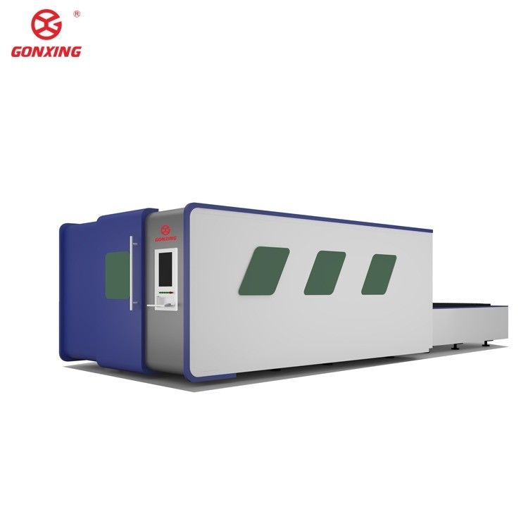 Máquina de corte por láser de chapa metálica industrial de doble mesa modelo 6000w con configuración de 4 ejes y servomotor Yaskawa