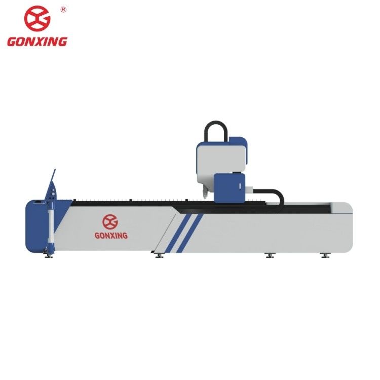 Configuración de 4 ejes Máquina de corte de chapa de metal abierta económica con servomotor Yaskawa y fuente láser RAYCUS MAX IPG